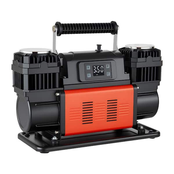 Dual-Cylinder Heavy Duty Air Compressor, 10.6 CFM Auto-Stop Tire Inflator, 150 PSI Portable Electric Air Compressor