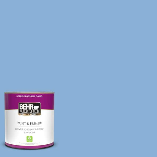 BEHR PREMIUM PLUS 1 qt. #PPU15-12 Bluebird Eggshell Enamel Low Odor Interior Paint & Primer