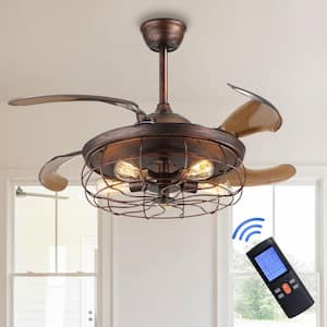 ANTOINE 36 in. Black Ceiling Fan Indoor with Lights and Remote ...