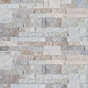 White Chestnut 6 x 16 x 8 in. Natural Stacked Stone Veneer Corner Siding Exterior/Interior Wall Tile (2-Box/11 sq ft)