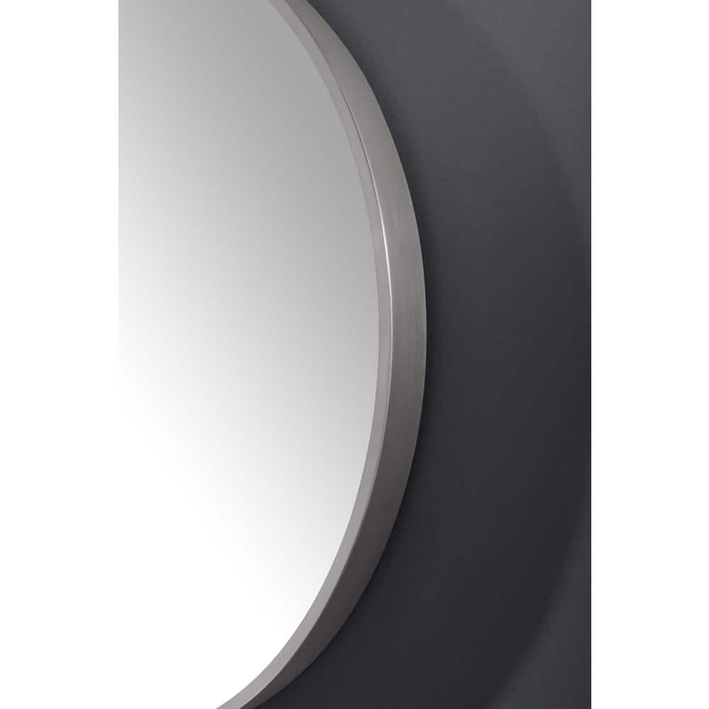 24" Round Silver and Gold Bathroom Vanity Mirror