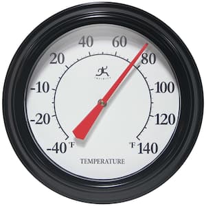 Essential 12 in. Wall Thermometer, Black