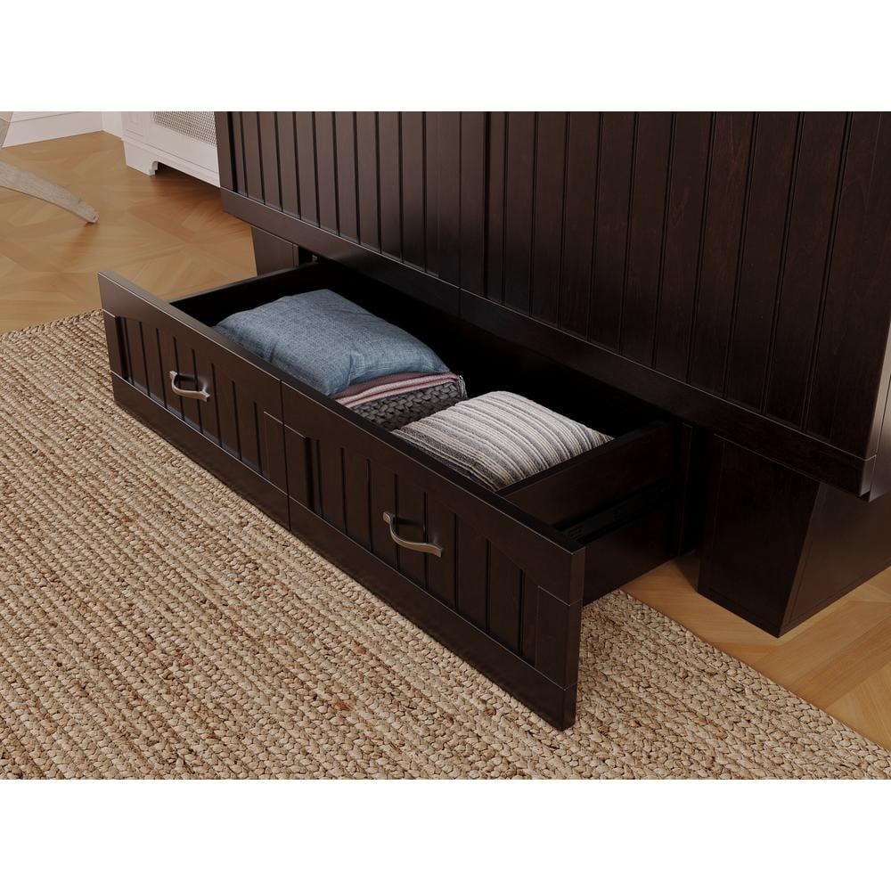 Nantucket Queen Murphy Bed Chest with CoolSoft Memory Foam Mattress