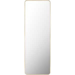 Aranya 22.05 in. x 64.96 in. Gold Framed Decorative Mirror