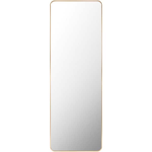 Livabliss Aranya 22.05 in. x 64.96 in. Gold Framed Decorative Mirror