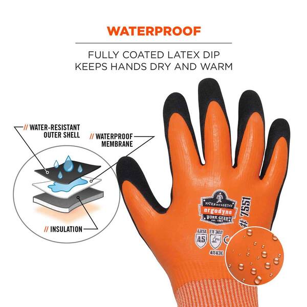 Size 10 Large Gray Cotton Work Gloves with Blue Latex Textured Dip Palm, 144 Pairs/Case