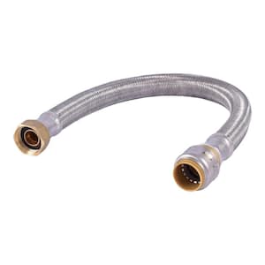 Max 3/4 in. Push-to-Connect x 3/4 in. FIP x 18 in. Braided Stainless Steel Water Heater Connector