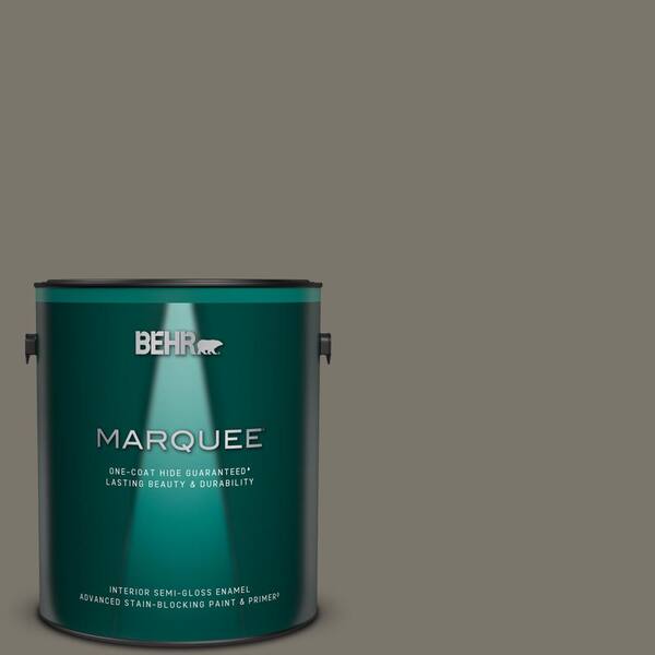 BEHR MARQUEE 1 gal. #PPU24-06 Slippery Shale Semi-Gloss Enamel Interior Paint & Primer