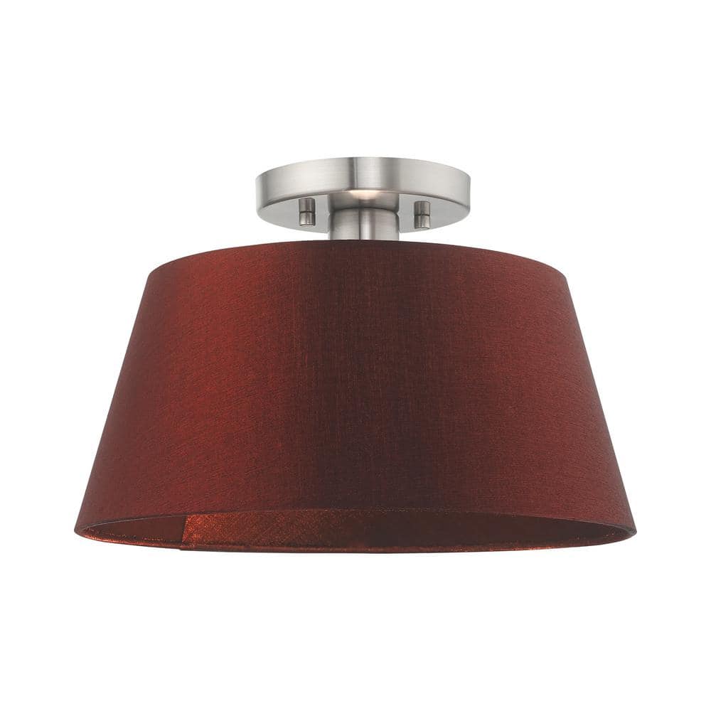 Belclaire 1 Light Brushed Nickel Semi Flush Mount