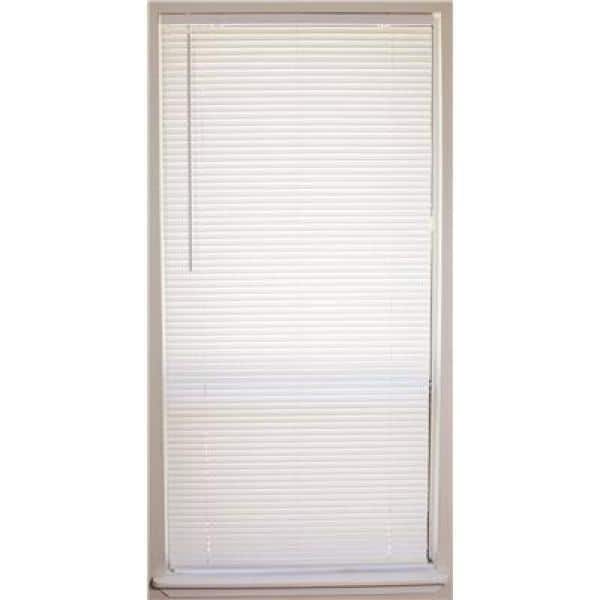 Designer's Touch White Cordless Vinyl Mini Blinds with 1 in. - 39 in. W x 64 in. L