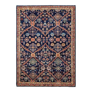 Serapi One-of-a-Kind Traditional Blue 5 ft. x 7 ft. Hand Knotted Tribal Area Rug