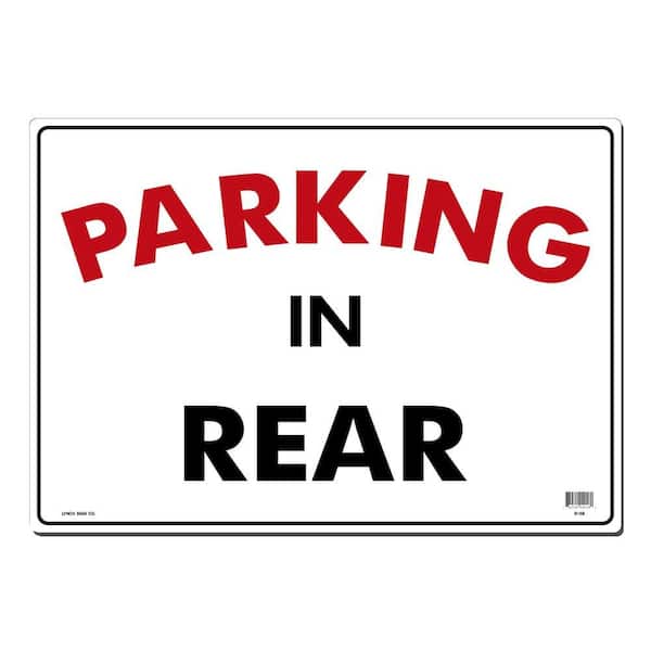 4 Pack of Signs Reserved Parking Police Print Blue White and Black Notice Parking Metal Large Sign 12x18