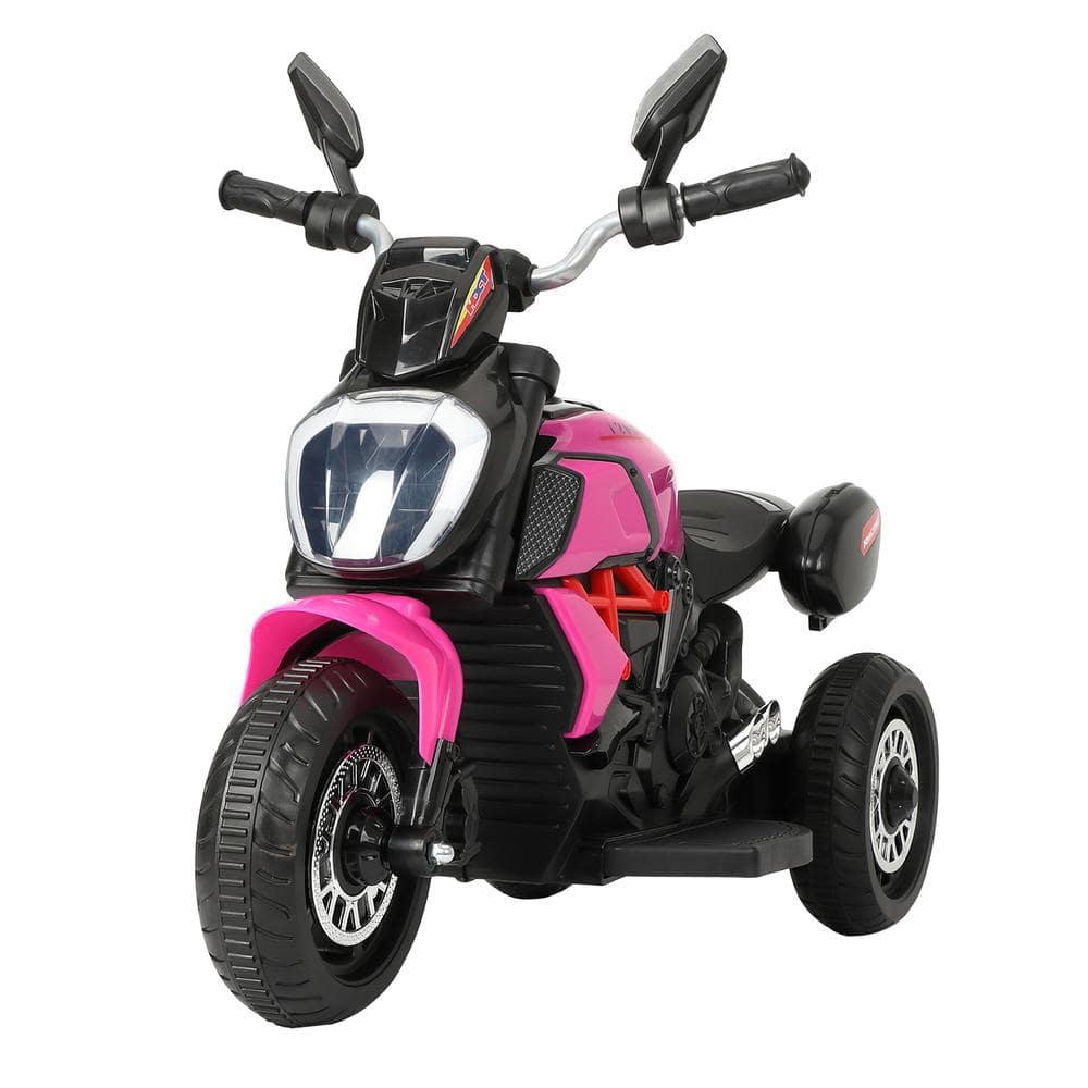 Pink Motorbike With Side Car Motorcycle Bike Kids Toys Diecast Metal Model 