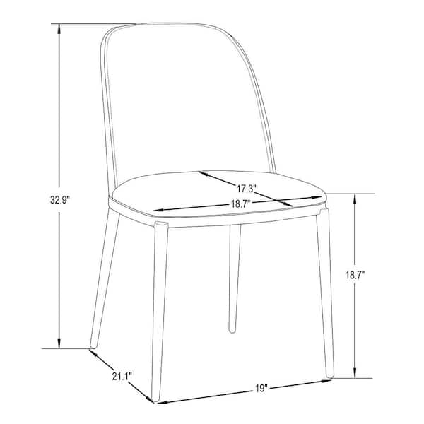 Dining chair best sale dimensions in mm