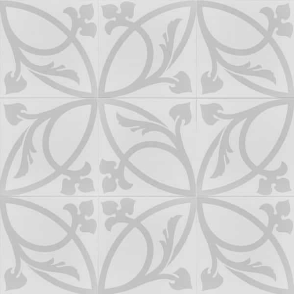 Caprice Liberty White 7-7/8 in. x 7-7/8 in. Porcelain Floor and Wall Tile (11.25 sq. ft./Case)