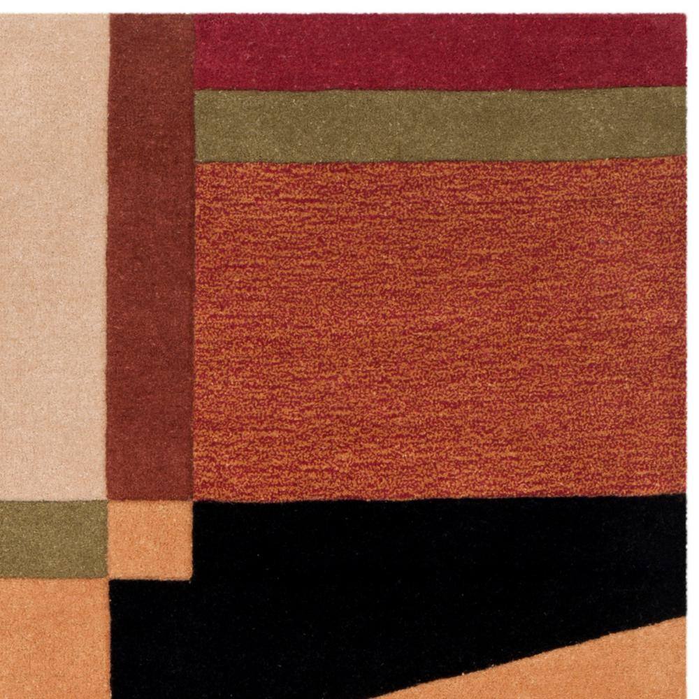 Artisan Coastline Multicolor Wool 5' x 8' Hand-Tufted Round Rug