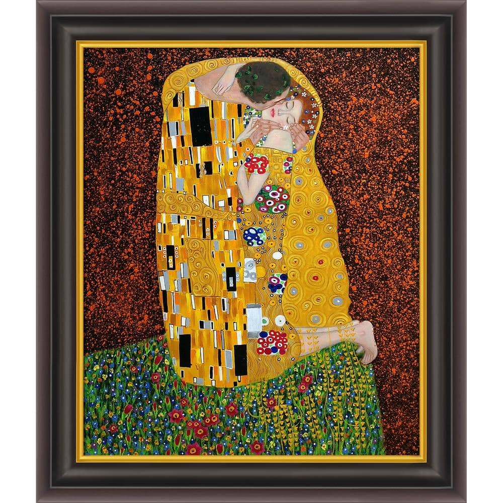油彩画　8号　Love and peace Vintage Signed Oil On Canvas Floral Still Life Yellow