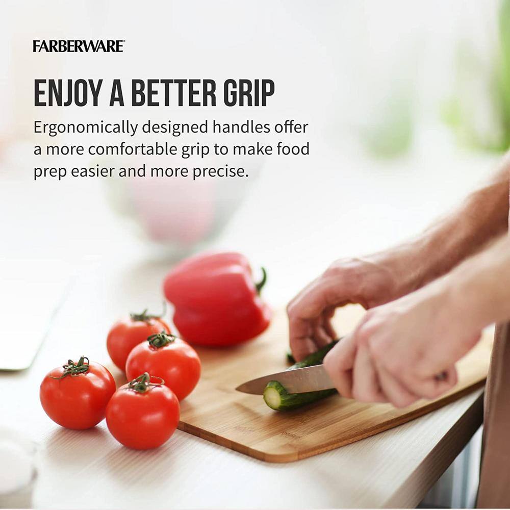 Farberware Farberware Edgekeeper 16-Piece Stainless Steel Knife Block Set with Built-In Sharpener