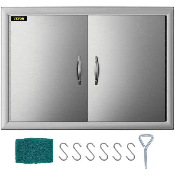 Vevor Bbq Access Door 28 In W X 19, Metal Cabinet Doors For Outdoor Kitchen