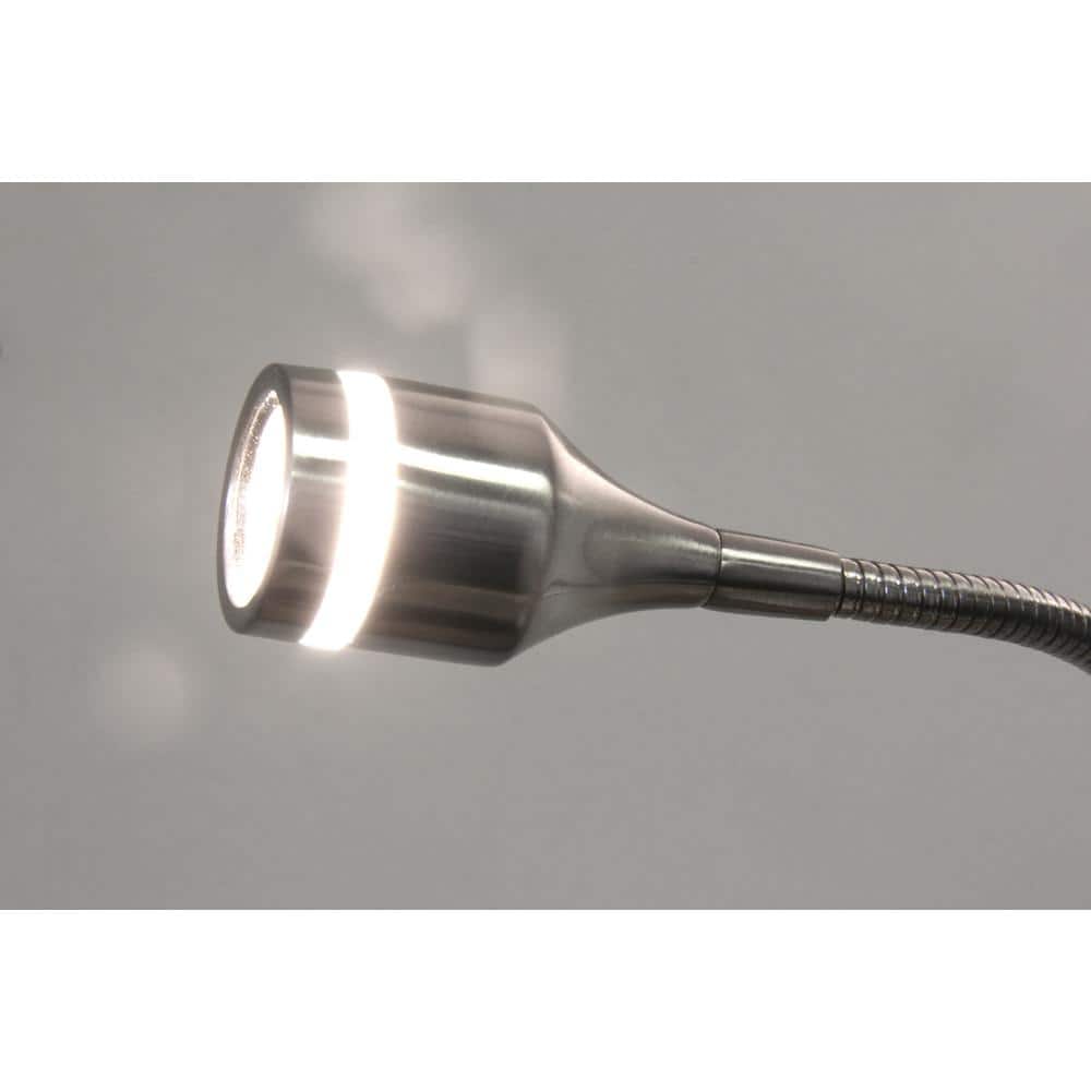 Adesso Arc Adjustable Brushed Steel LED Floor Lamp, 45"-56" Height