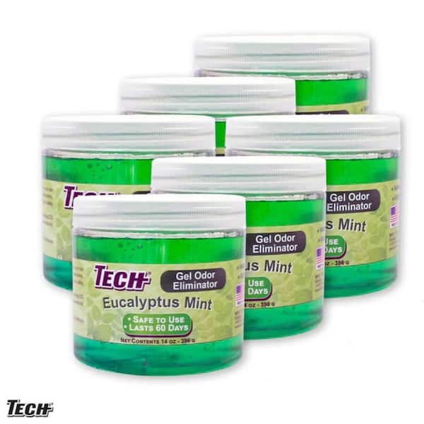 14 oz. Eucalyptus Mint Gel Odor Eliminator for Removing Odors in the Home, Great for Bathrooms (6-Pack)