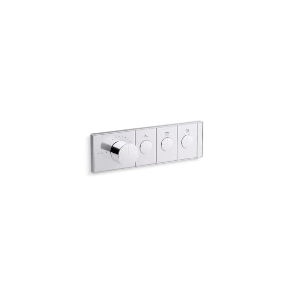 KOHLER Anthem 3-Outlet Recessed Mechanical Thermostatic Valve Control in Vibrant Titanium