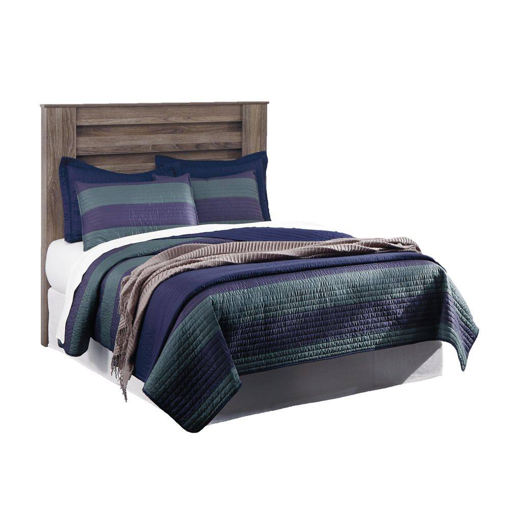 Zelen Full Weathered Oak Panel Headboard