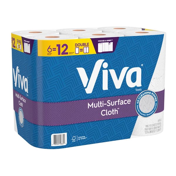 Viva Paper Towel Roll Cloth Mutli-Surface (110-Sheets Per Roll 24