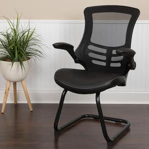 Black Mesh/Leather Side Chair