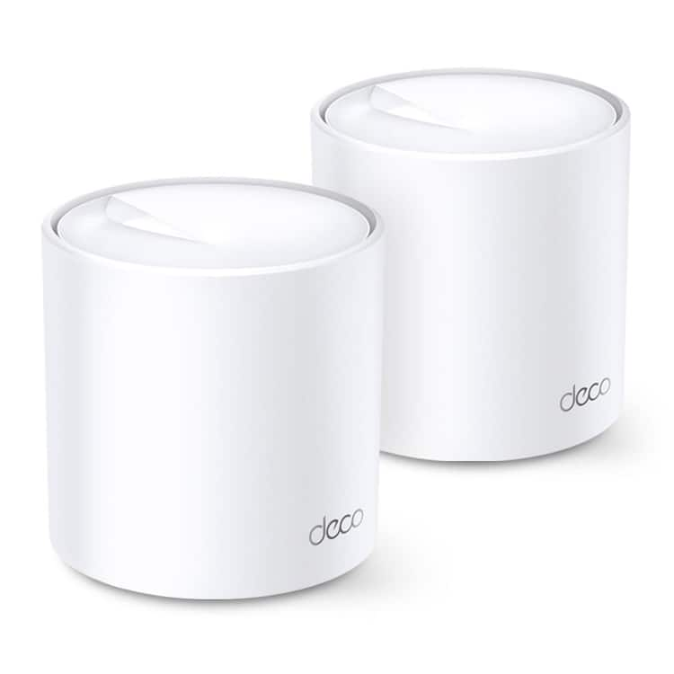 TP-LINK Deco AX1500 Whole Home Mesh Router Wi-Fi 6 System, 3,900 sq. ft. Coverage, 2 x 1 Gbps Ports, 2-Pack, White