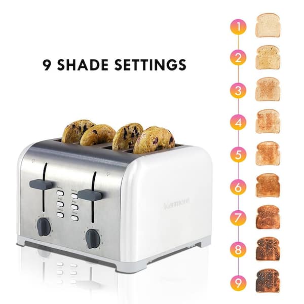 Proctor Silex 2-Slice Toaster - White, Slide-Out Crumb Tray, Timer, Auto  Shut-Off, ETL Safety Listed, Shade Selector, Toast Boost in the Toasters  department at