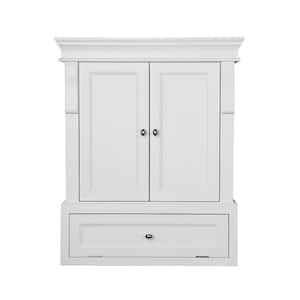 Naples 26-1/2 in. W x 32-3/4 in. H x 8 in. D Bathroom Storage Wall Cabinet in White