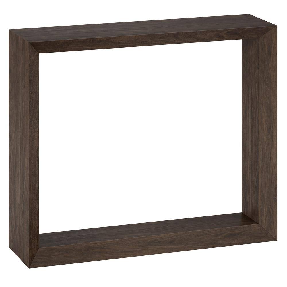 Alder Brown 36" Minimalist Rectangular Wood Hallway Table