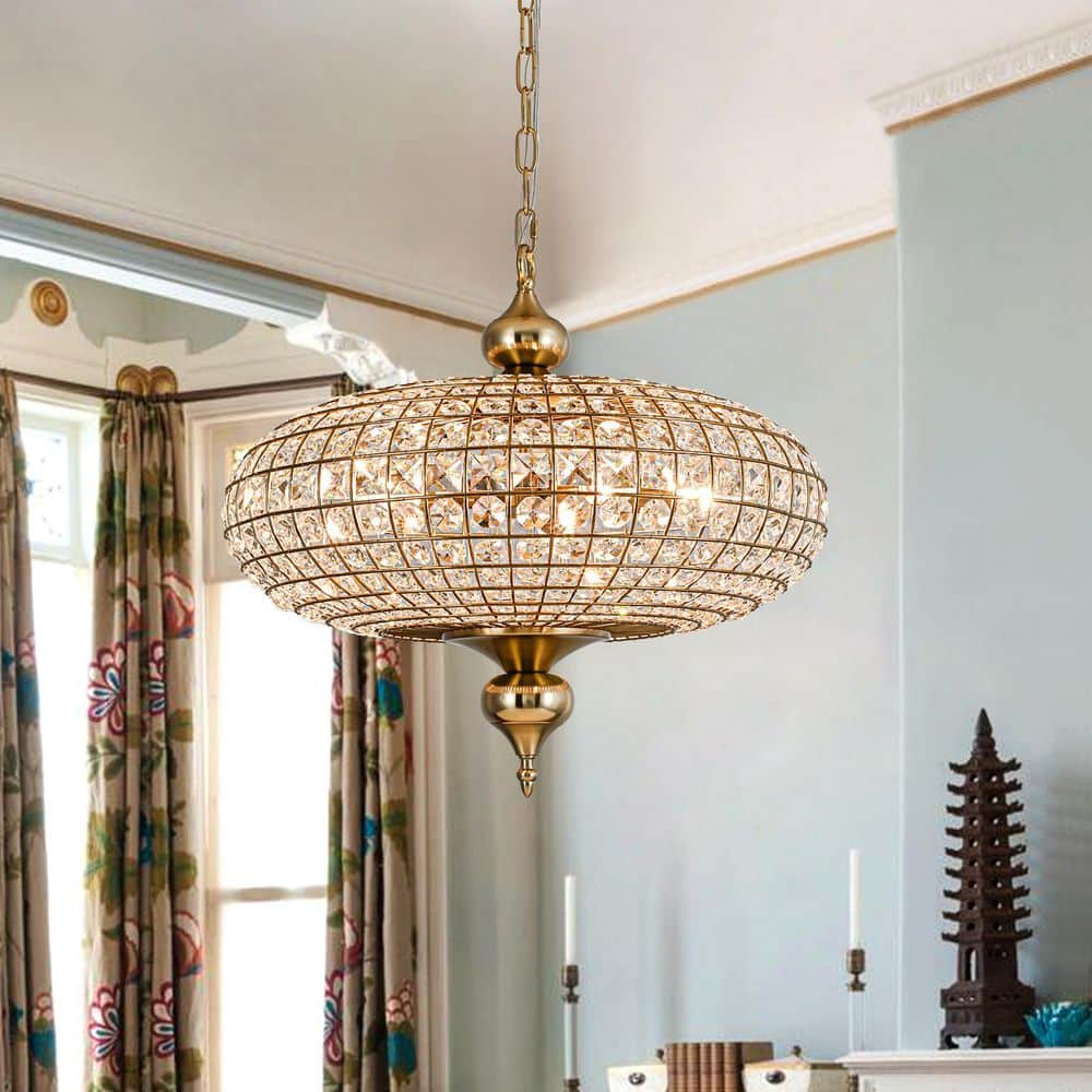Allenglade 5-Light 20 in. Unique Antique Bronze Globe Chandelier with Crystal Accents price history on PriceWatchPro