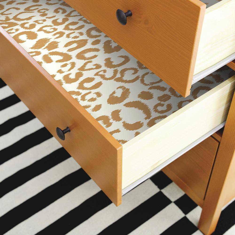 Gold Leopard Print Self-Adhesive Removable Wallpaper Roll