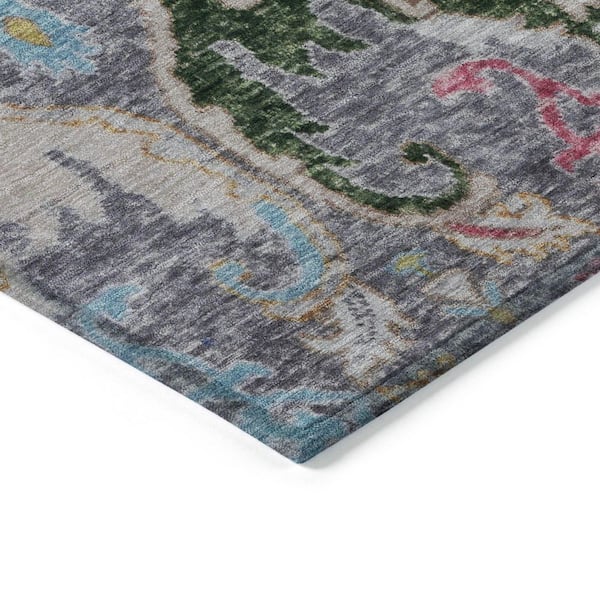Chantille Machine Washable Indoor/Outdoor Abstract ACN1932 Gray 8 ft. x 10 ft. Area Rug