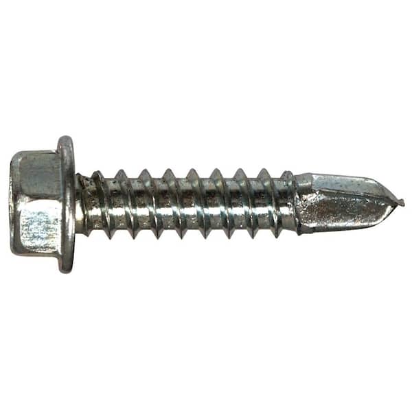 Hillman #10 1-1/2 in. External Hex Flange Hex-Head Self-Drilling Screws (5-Pack)