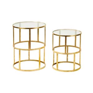 24 in. Gold Accent Table (Set of 2)