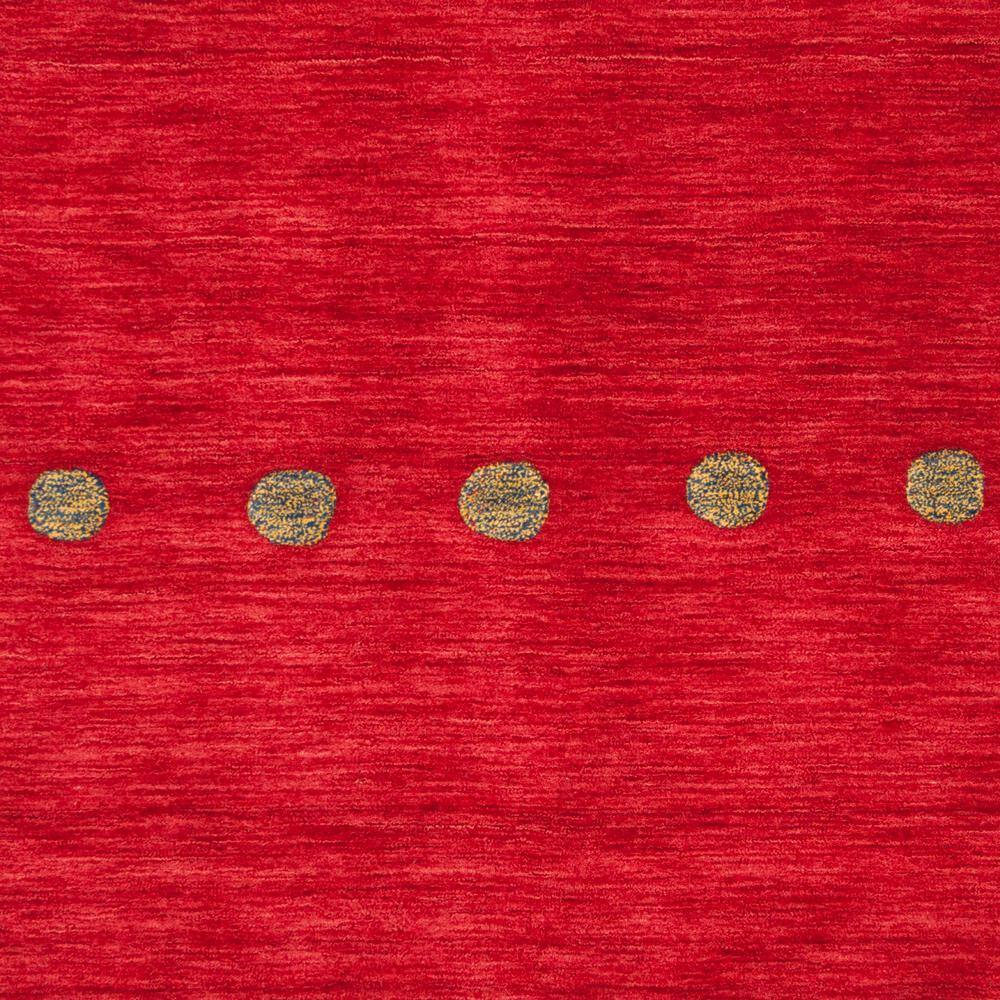 Handmade Red Wool 6' Square Reversible Tufted Area Rug