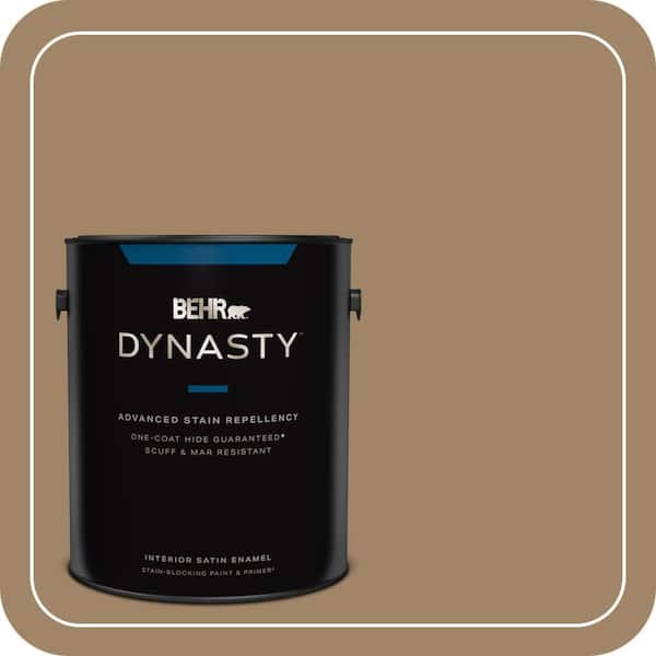 BEHR DYNASTY 1 gal. Home Decorators Collection #HDC-NT-28 Soft Bronze Satin Enamel Interior Stain-Blocking Paint & Primer