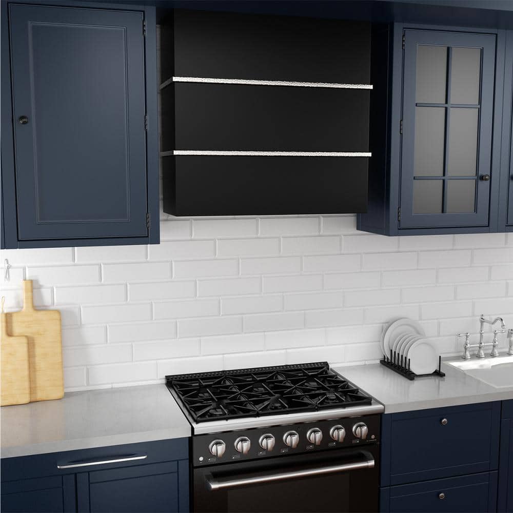 Akicon 30" Stainless Steel Wall Mount Range Hood with Charcoal Filter