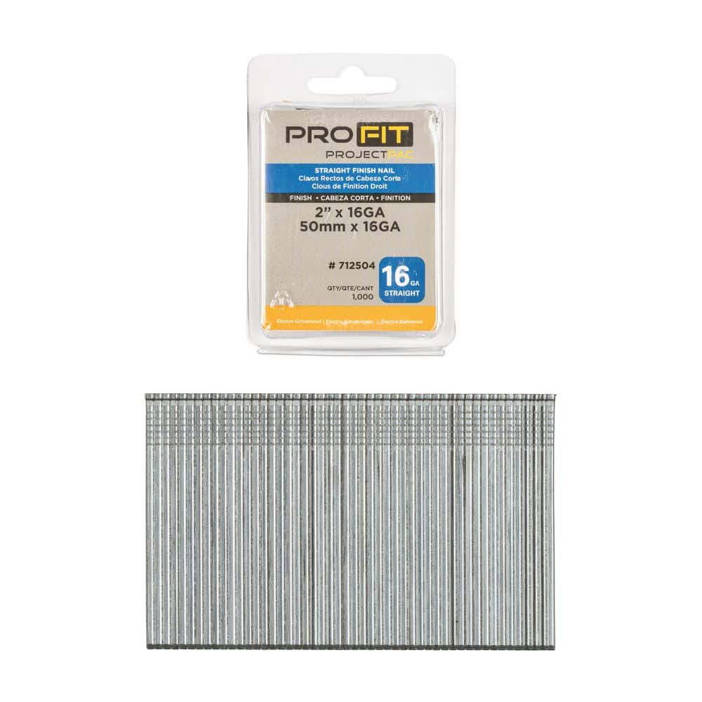 2 in. x 16GA Straight Electrogalvanized Collated Finish Nails (1000-Per Box) price history on PriceWatchPro