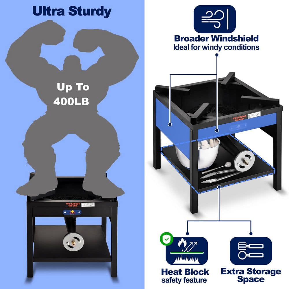 Heavy Duty Black Cast Iron Propane Single Burner Stove