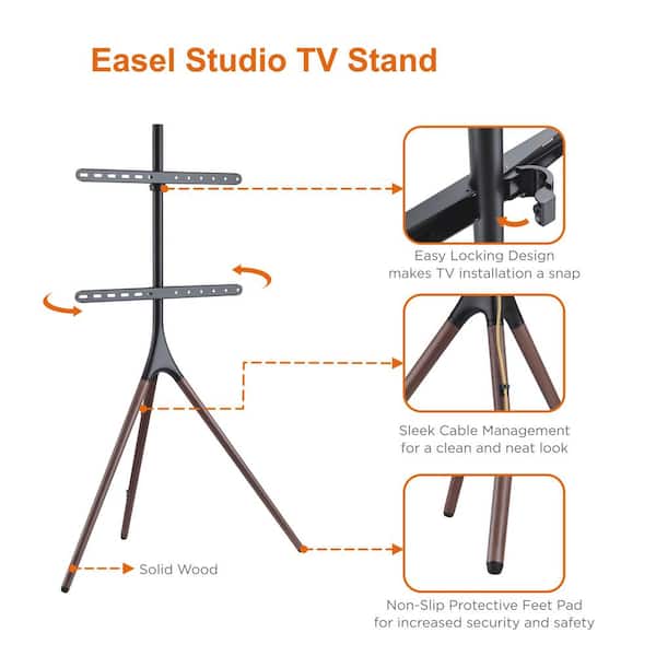 Audio-Visual Direct Lightweight Simple Instant Easel, Black