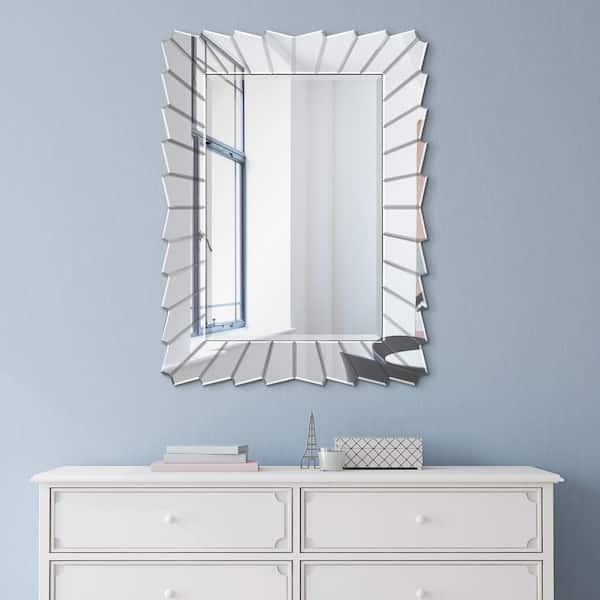 Empire Art Direct Medium Rectangle Clear Beveled Glass Modern Mirror (40 in. H x 30 in. W)