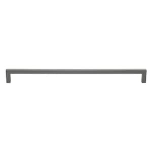 12-5/8 in. (320mm.) Center-to Center Graphite Solid Square Slim Cabinet Drawer Bar Pulls (10-Pack )