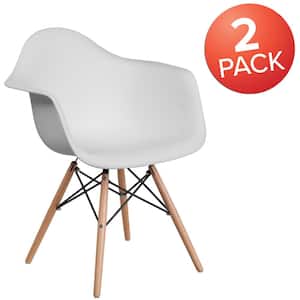 White Plastic Party Chairs (Set of 2)