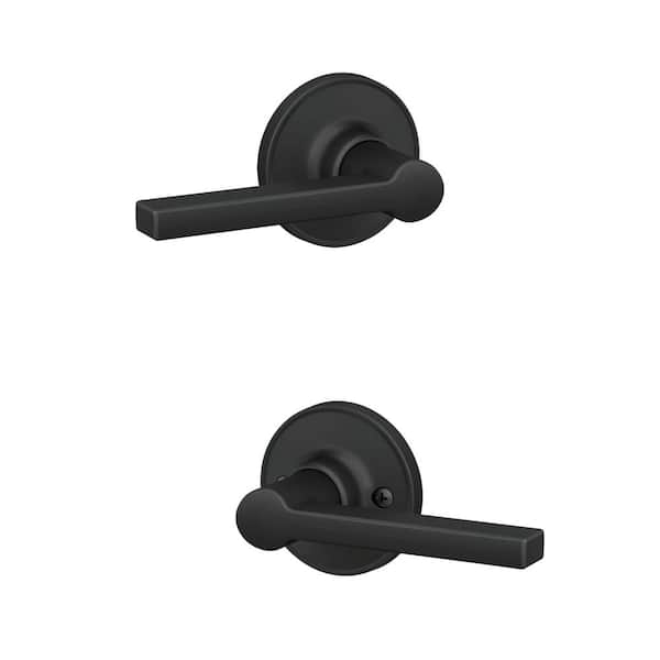 Schlage Home Essentials Hendrix Matte Black Passage Hall/Closet