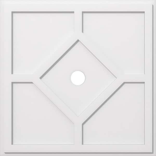1 in. P X 11 in. C X 32 in. OD X 3 in. ID Embry Architectural Grade PVC Contemporary Ceiling Medallion