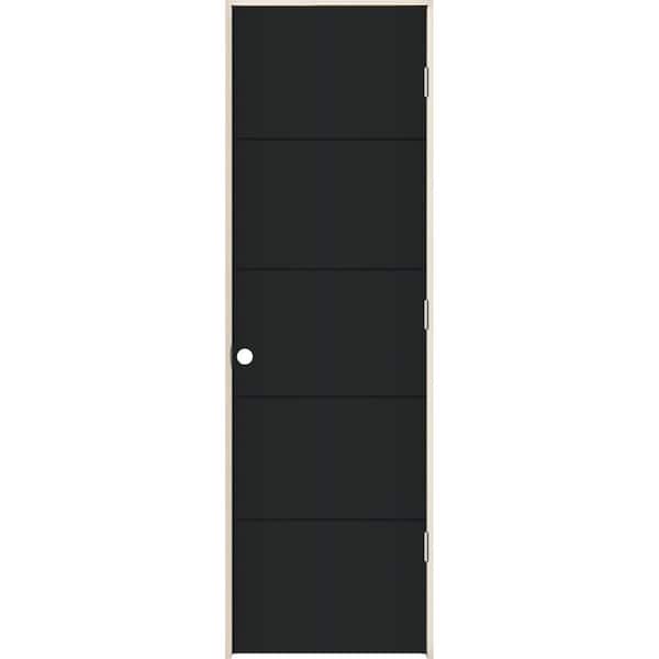 JELD-WEN 24 in. x 80 in. Left-Hand Hollow Core Onyx Composite Single Prehung Interior Door